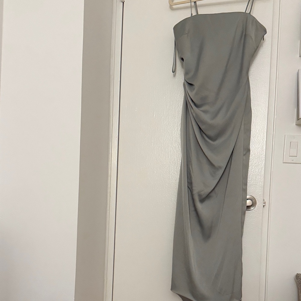 10 Crosby Derek Lam Strapless Gray Dress